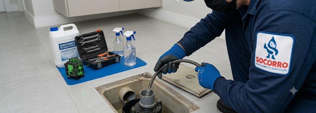Profissional realizando Encanador Profissional em Biguaçu